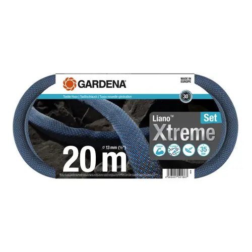 Kit tuyau Liano™Xtreme 20m, Ø 13mm + pièces GARDENA System – ultra résistant – GARDENA Meilleure Vente