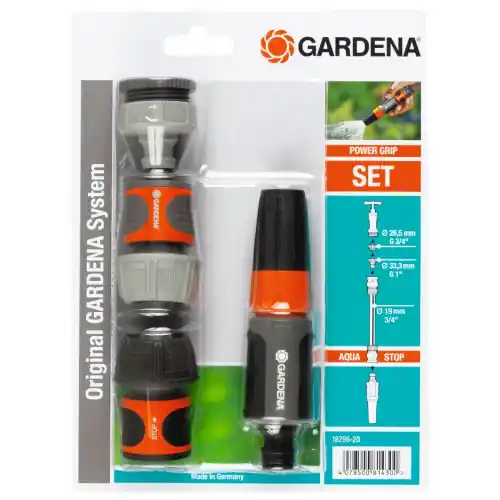 Nécessaire de base 19 mm pour robinet 20/27 et tuyau Ø 19 mm - GARDENA Dernier Modèle