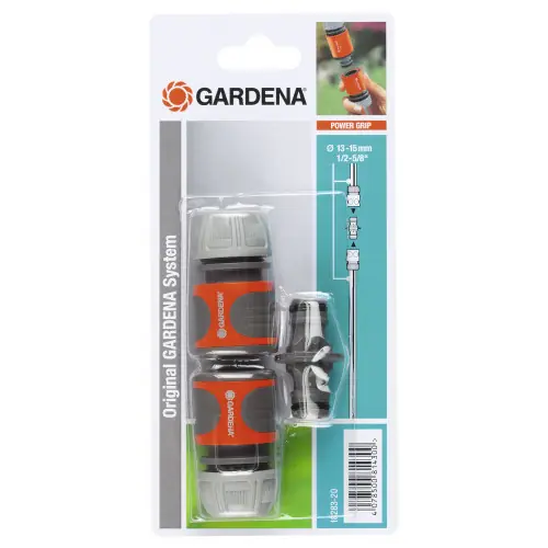 Authentique Nécessaire de connexion pour tuyau d‘arrosage Ø 13 - 15 mm - GARDENA