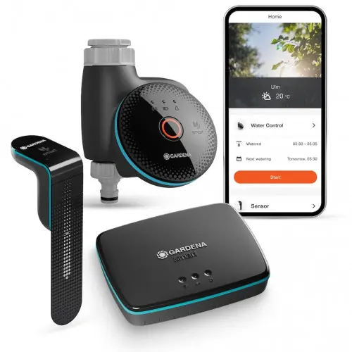 Solde Smart Water Control – Kit d’arrosage connecté avec sonde d’humidité et Gateway – GARDENA