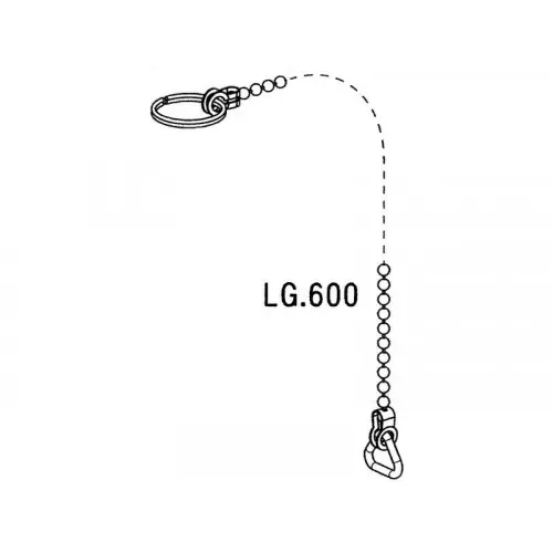 Anneau et chaînette pour lavabo, L. 60 cm – GIRPI Petit Prix
