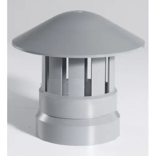 Chapeau de ventilation femelle pvc gris GIRPI, Diam.100 mm – GIRPI Paiement Sécurisé