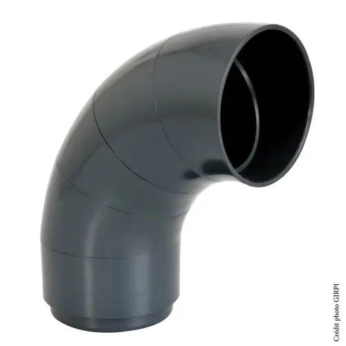 Coude unique pour gouttière Pc80a PVC - GIRPI Quantité Limitée