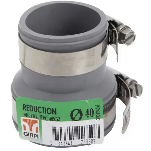 Manchon en pvc à compression, femelle / femelle, D40/32 - GIRPI Must-Have