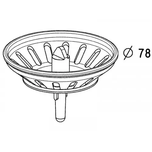 Panier pour bonde d‘évier en inox diam. 80 mm – GIRPI Super Prix