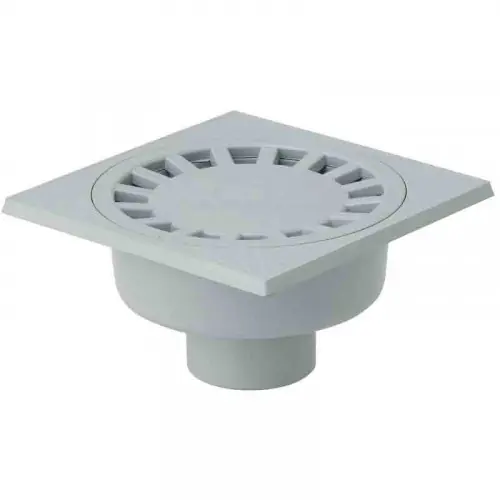 Pas Cher Siphon de sol PVC 250 x 250 – gris – GIRPI