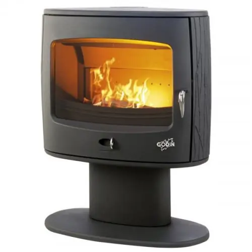 Poêle à bois Eliot anthracite – fonte 8 kW – Godin Prix Réduit