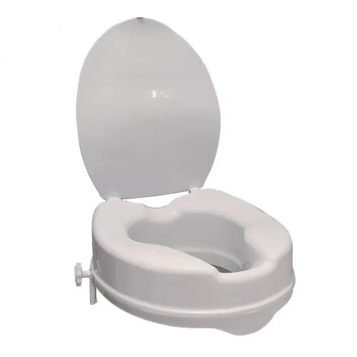 Rehausse WC avec couvercle à fixer, plastique - Godonnier Meilleure Vente