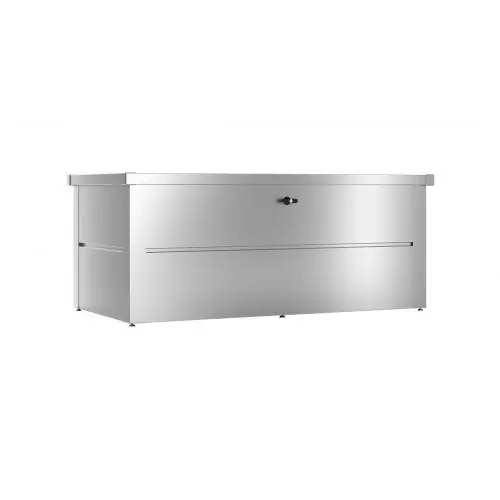 Remise Coffre de jardin - taille M - Argent métallisé - 165x85x69 - acier - Guardi