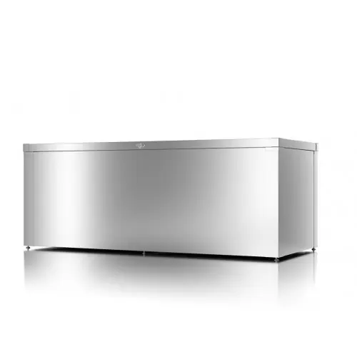 Coffre de rangement polyvalent – taille L – Argent métallisé – 179×76,5×68,2 – acier – Guardi Livraison Express