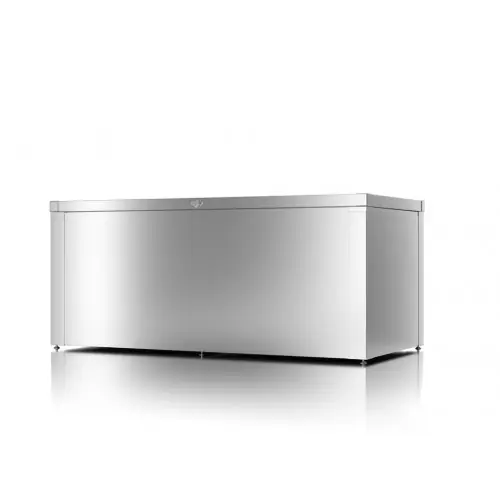 Coffre de rangement polyvalent – taille M – Argent métallisé – 159×76,5×68,2 – acier – Guardi Commande En Gros