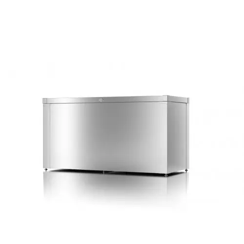 Coffre de rangement polyvalent - taille S - Argent métallisé - 129x56,5x68,2 - acier - Guardi Super Prix