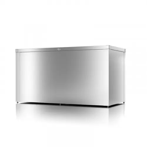 Authentique Coffre haut de rangement polyvalent – taille M – Argent métallisé – 159×76,5×82,2 – acier – Guardi