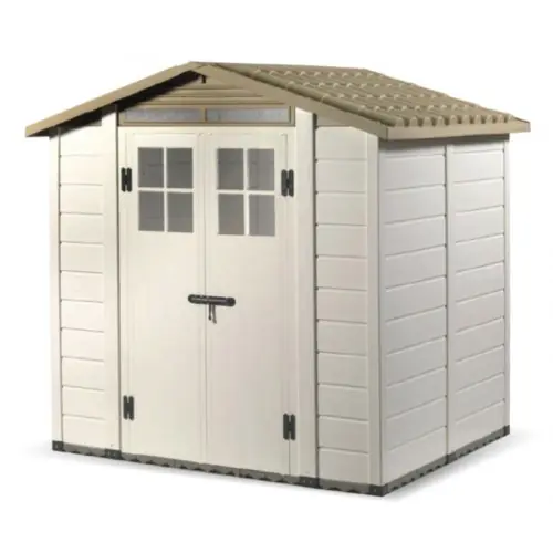 Abri de Jardin EVO 200 – 3,98 m² – Résine et Toit ABS – Avec Plancher – HABRITA Quantité Limitée
