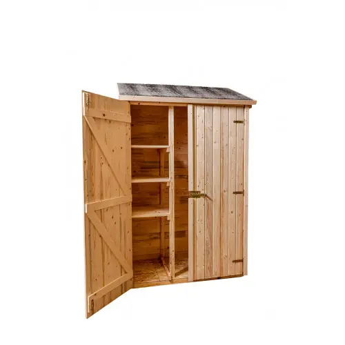 Top Vente Abri Eden Mural avec 3 Étagères – Épicéa Massif 16 mm – Feutre Bitumé – Avec Plancher – HABRITA