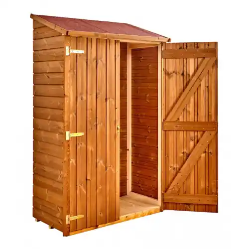 Achat Immédiat Abri Mural Multi-Usages 0,83 m² – Bois Thermochauffé – Feutre Bitumé – Avec Plancher – HABRITA