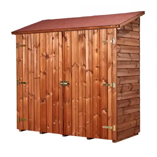 Dernier Modèle Abri Mural Multi-Usages 1,34 m² – Bois Thermochauffé – Feutre Bitumé – Avec Plancher – HABRITA
