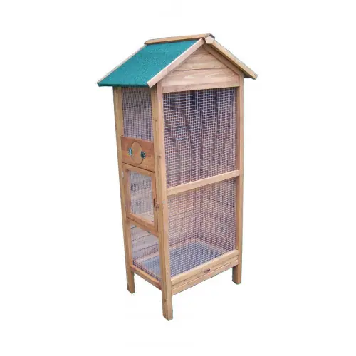 Cage à oiseaux – POH775 – 0,42 m² – Idéale pour 3 à 4 oiseaux – HABRITA Produit De Marque