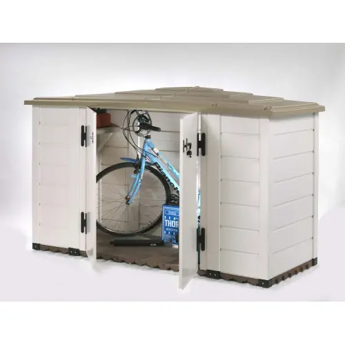 Promotion Saisonnière Coffre de Jardin BOX EVO 200 – 1 800 L – Résine et Toit ABS – Avec Plancher – HABRITA