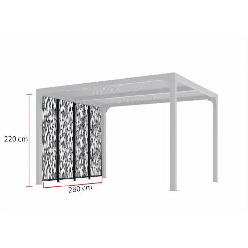Seulement Aujourd&rsquo;hui Kit 4 panneaux moucharabieh en acier haute performance – Gris anthracite – HABRITA