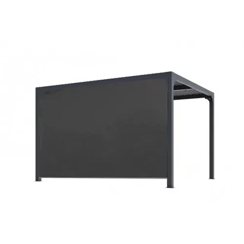 Commande En Gros Pergola bioclimatique autoportante - Aluminium thermolaqué - Lames orientables - Rideau latéral - 10,80 m² - HABRITA