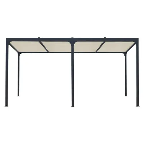 Pergola bioclimatique XXL - toit coloris écru - 21,52 m2 - Alu - HABRITA Retour Gratuit