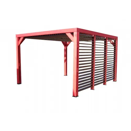 Pergola en bois massif traité – ventelles mobiles – dimensions 341 x 313 cm – visserie inox – HABRITA Prix Choc