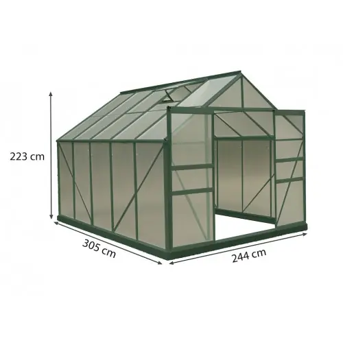 Must-Have Serre de jardin en aluminium - 7,44 m² - Protection et isolation optimales - HABRITA