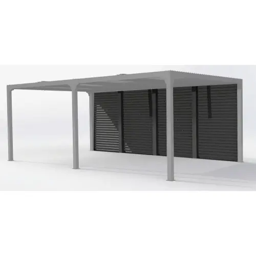 Ventelles latérales mobiles en aluminium pour pergola bioclimatique PER 3630 BI et PER 3660 BI – 3,60 m – HABRITA Quantité Limitée