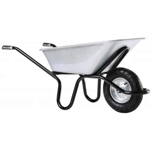 Brouette Bâti Plus Réno 120 L galvanisée - roue gonflée Ø 400 mm - HAEMMERLIN Expédié Aujourd'hui