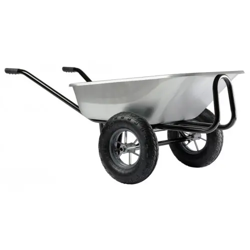 Produit De Marque Brouette Expert Twin Premium 160 L galvanisée – 2 roues gonflées Ø 400 mm – HAEMMERLIN