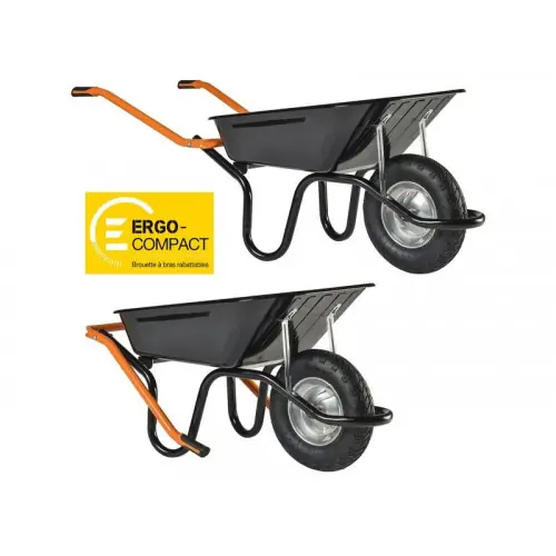 Promotion Brouette peinte bras rabattables, 100L – HAEMMERLIN