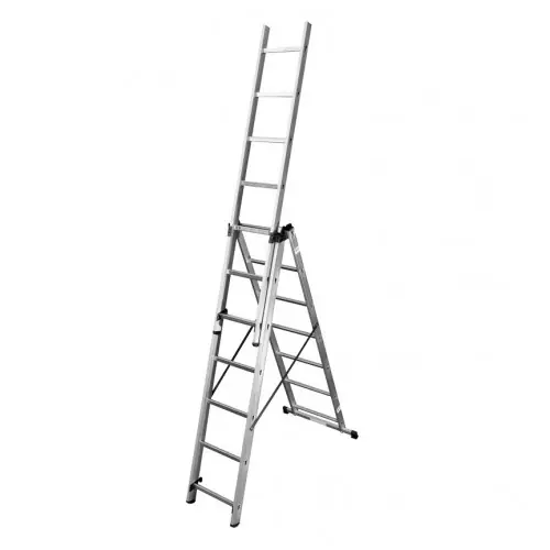 Offre Spéciale Échelle transformable 3×7 – Hailo HobbyStep – Aluminium – 5,10M – HAILO