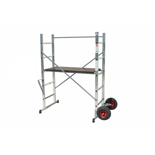 Offre Du Jour Echafaudage aluminium jardin avec roue HAILO hauteur de travail 3 m – HAILO