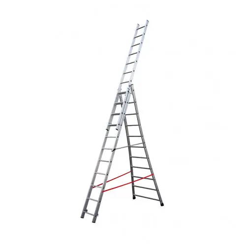 Echelle transformable base évasée Premium – 3×11 échelons – 7,76m – HAILO Prix Cassé