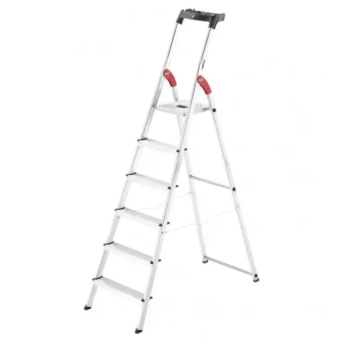 Nouvel Arrivage Escabeau Hailo L60 sécurisé pliable – 6 marches – 3.03m – en alu ultra léger – HAILO