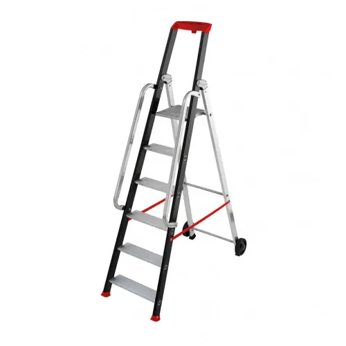 Escabeau professionnel roulant pliable – 6 marches – 3,03m – HAILO Acheter En Ligne
