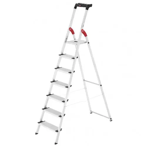Authentique Escabeau ProfiStep® XXL – 7 marches larges – 3.25m – en alu – HAILO