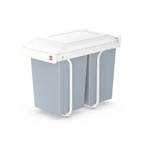 Poubelle de cuisine tri sélectif encastrable – 2 x 14 Litres – Mutli- Box Duo L – HAILO Populaire