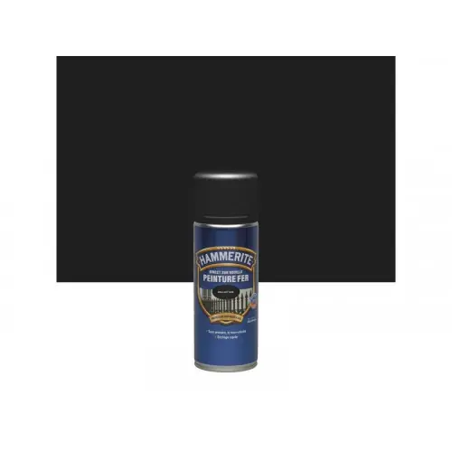 Haute Qualité Peinture fer extérieur Aérosol direct sur rouille HAMMERITE noir brillant 0.4 l – HAMMERITE