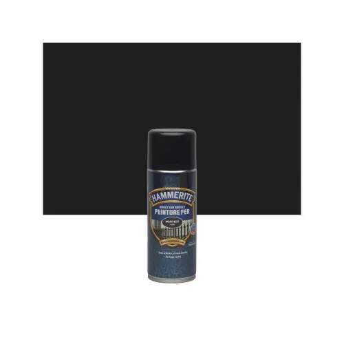 Peinture fer extérieur Aérosol direct sur rouille HAMMERITE noir martelé 0.4 l - HAMMERITE Meilleur Choix