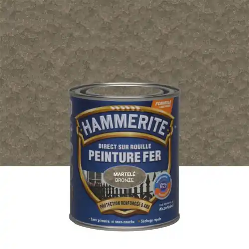 Prix Cassé Peinture fer extérieur Direct sur rouille HAMMERITE bronze martelé 0.75 l - HAMMERITE