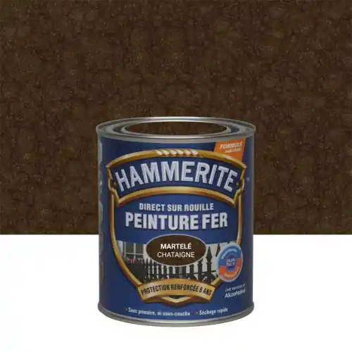 Populaire Peinture fer extérieur Direct sur rouille HAMMERITE châtaigne martelé 0.75 l – HAMMERITE