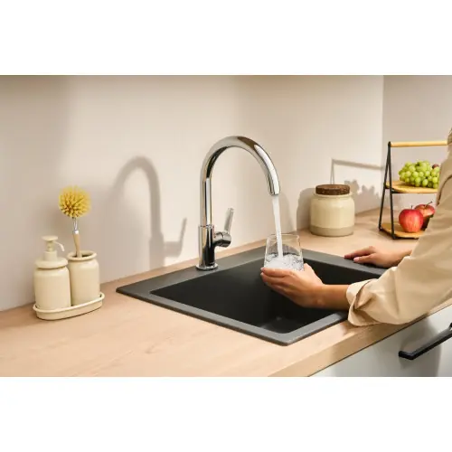 Mitigeur de cuisine, col de cygne STAMIS S 210, chromé - HANSGROHE Prix Bas