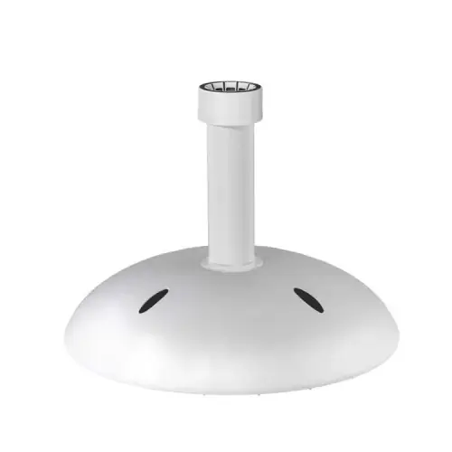 Pied de parasol lesté blanc en béton, 20kg, L 45 x l 45 x H 11 cm - Helcosol Affaire À Saisir