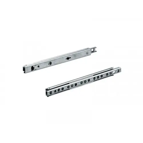 Authentique 2 coulisses à sortie partielle pour tiroir 17 mm, HETTICH, 10 kg, L. 18.5/26 mm – HETTICH