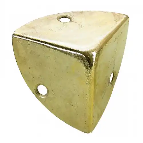 Coin de valise à visser acier laitonné HETTICH, L.28 mm - HETTICH Nouvelle Collection