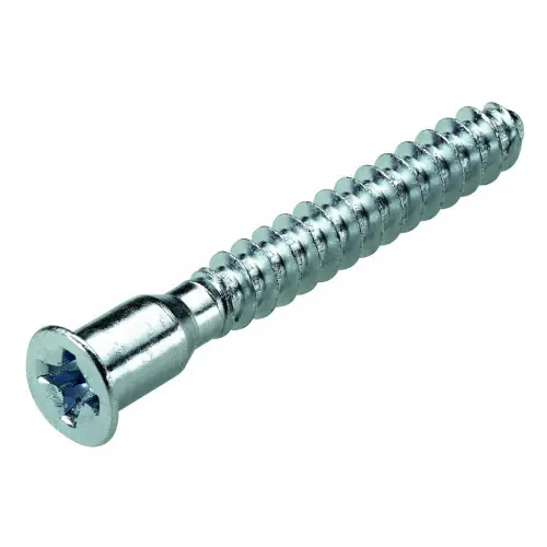 Lot de 16 vis direkta acier chromé HETTICH, l.50 mm - HETTICH Prix Choc