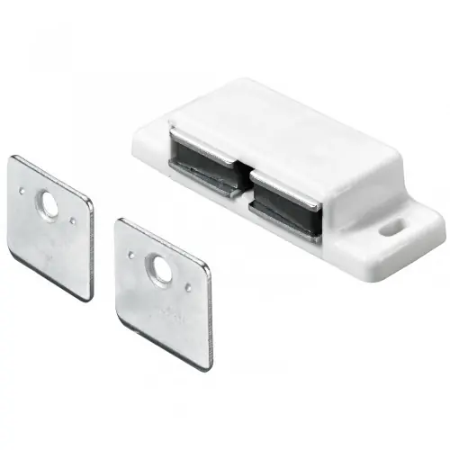 Offre Exclusive Lot de 2 loqueteaux magnétiques plastique HETTICH, L.20.8 x l.58.3 mm - HETTICH