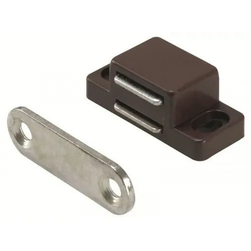 Lot de 4 loqueteaux magnétique acier HETTICH, L.35 x l.15 mm - HETTICH Super Prix